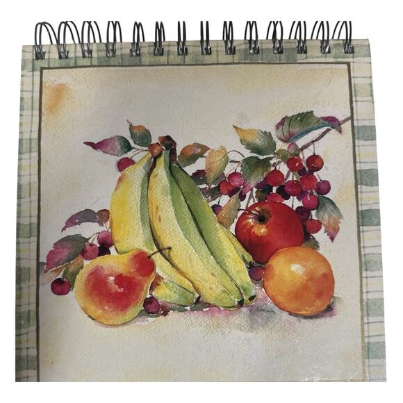Daysprings Christian Spiral Recipe Book w/Easel Stand Fruit Print Hardcover - Picture 3 of 15